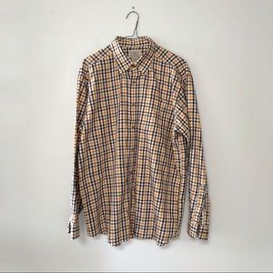 LL Bean checkered men’s checkered shirt button up